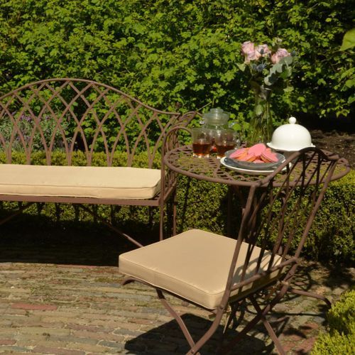 Esschert Design Banc de jardin Métal Style