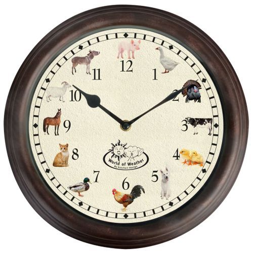 Esschert Design Horloge avec sons d'animaux de ferme - Photo n°2; ?>