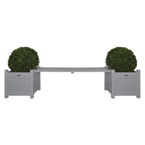 Esschert Design Jardinières avec banc pont Gris CF33G - Photo n°3; ?>