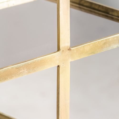 Etagère art déco 4 niveaux verre et métal doré Leann - Photo n°3; ?>