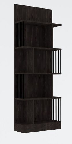 Étagère bibliothèque anthracite et métal noir Alexa 80 cm - Photo n°3; ?>