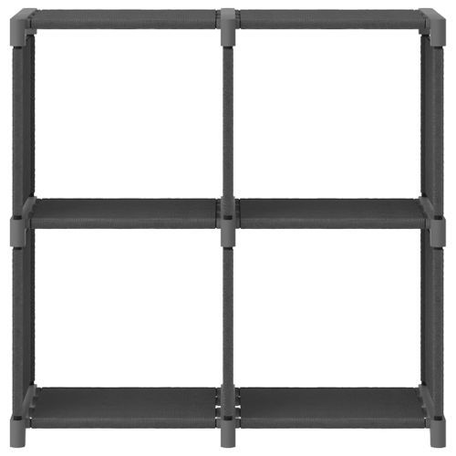 Étagère d'affichage 4 cubes Gris 69x30x72,5 cm Tissu - Photo n°3; ?>