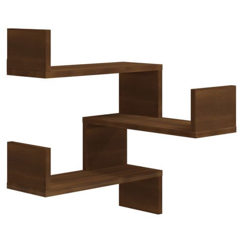 Étagère d'angle murale Chêne marron 40x40x50 cm Bois ingénierie - Photo n°2; ?>