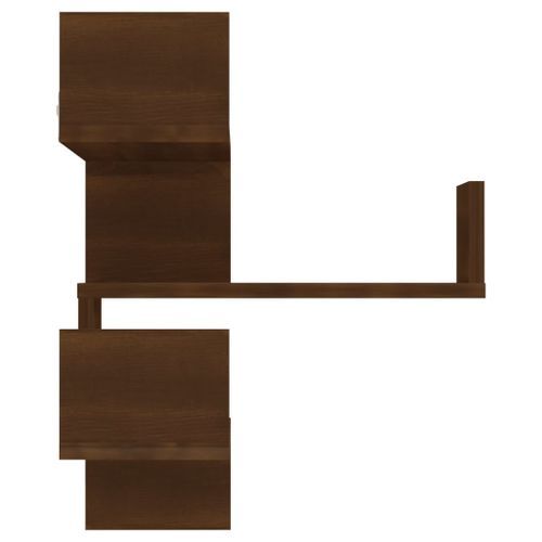 Étagère d'angle murale Chêne marron 40x40x50 cm Bois ingénierie - Photo n°3; ?>