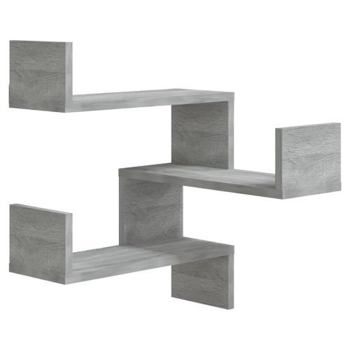 Étagère d'angle murale Sonoma gris 40x40x50cm Bois d'ingénierie - Photo n°2; ?>