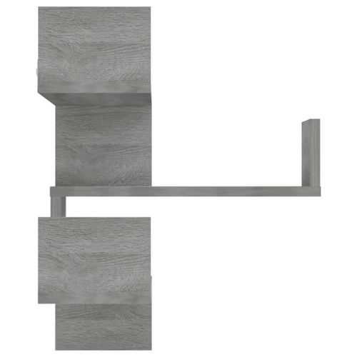 Étagère d'angle murale Sonoma gris 40x40x50cm Bois d'ingénierie - Photo n°3; ?>