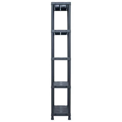 Étagère de rangement Noir 125 kg 60x30x180 cm Plastique - Photo n°3; ?>