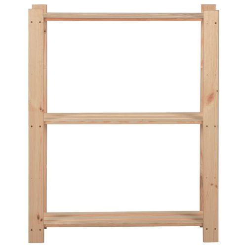 Étagère de stockage 3 niveaux 60x28,5x90 cm Bois de pin massif - Photo n°2; ?>