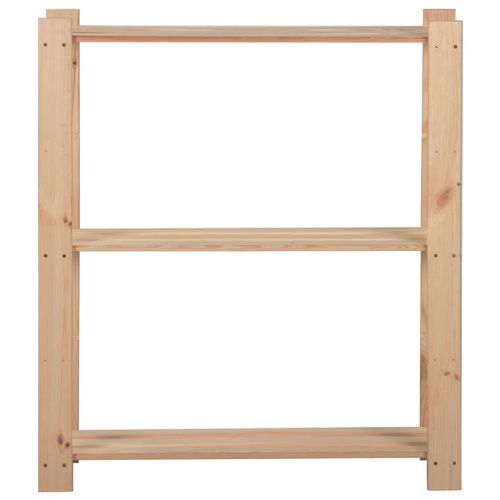 Étagère de stockage 3 niveaux 80x28,5x90 cm Bois de pin massif - Photo n°2; ?>