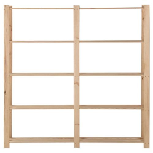 Étagère de stockage 5 niveaux 170x28,5x170cm Bois de pin massif - Photo n°2; ?>