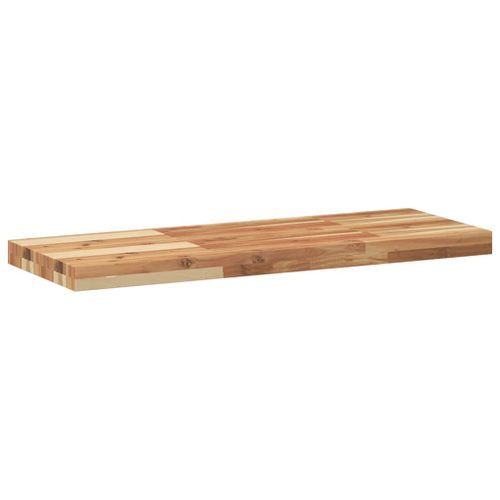 Étagère flottante 100x30x4 cm acacia massif finition à l'huile - Photo n°3; ?>