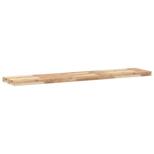 Étagère flottante 120x30x4 cm bois d'acacia massif non traité - Photo n°3; ?>