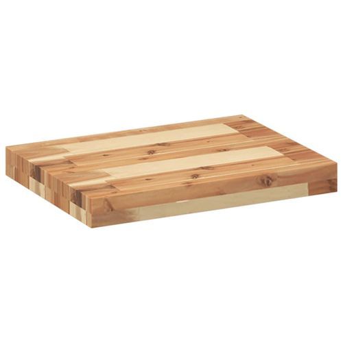 Étagère flottante 60x30x4 cm acacia massif finition à l'huile - Photo n°3; ?>