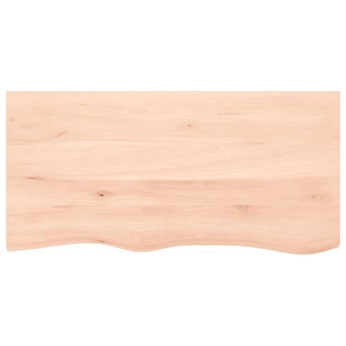 Étagère murale 100x50x(2-4) cm bois de chêne massif non traité - Photo n°3; ?>