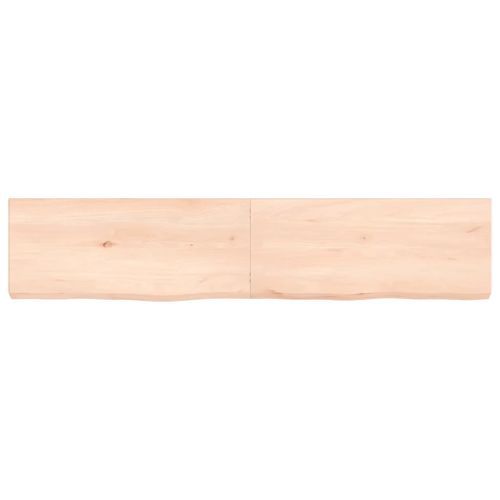 Étagère murale 140x30x(2-6) cm bois de chêne massif non traité - Photo n°3; ?>