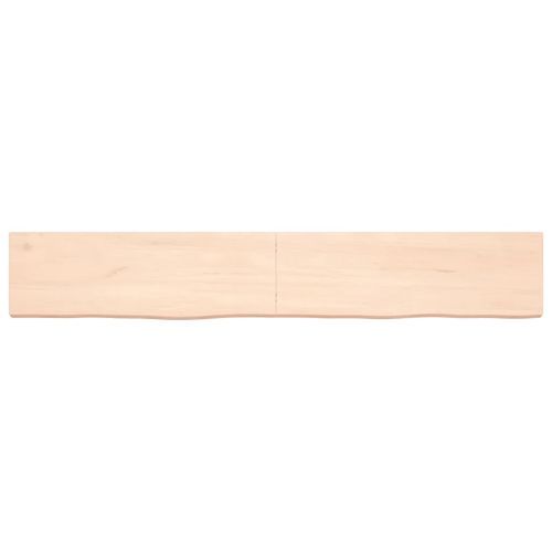 Étagère murale 180x30x(2-6) cm bois de chêne massif non traité - Photo n°3; ?>