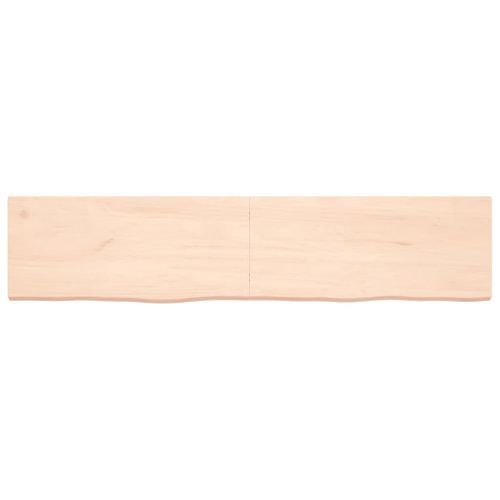 Étagère murale 180x40x(2-4) cm bois de chêne massif non traité - Photo n°3; ?>