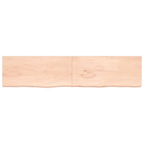 Étagère murale 220x50x(2-4) cm bois de chêne massif non traité - Photo n°3; ?>