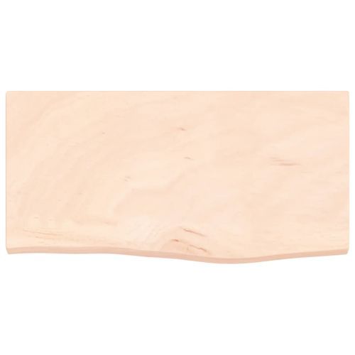 Étagère murale 60x30x2 cm bois de chêne massif non traité - Photo n°3; ?>