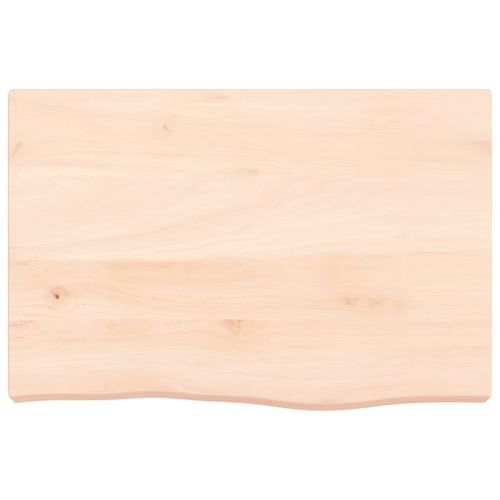 Étagère murale 60x40x(2-6) cm bois de chêne massif non traité - Photo n°3; ?>