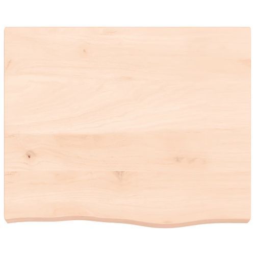 Étagère murale 60x50x6 cm bois de chêne massif non traité - Photo n°2; ?>