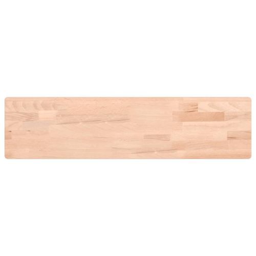 Étagère murale 80x20x2,5 cm bois massif de hêtre - Photo n°2; ?>