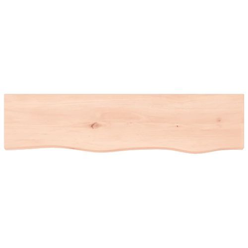 Étagère murale 80x20x4 cm bois de chêne massif non traité - Photo n°3; ?>