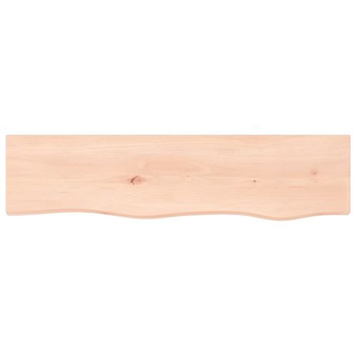 Étagère murale 80x20x6 cm bois de chêne massif non traité - Photo n°3; ?>