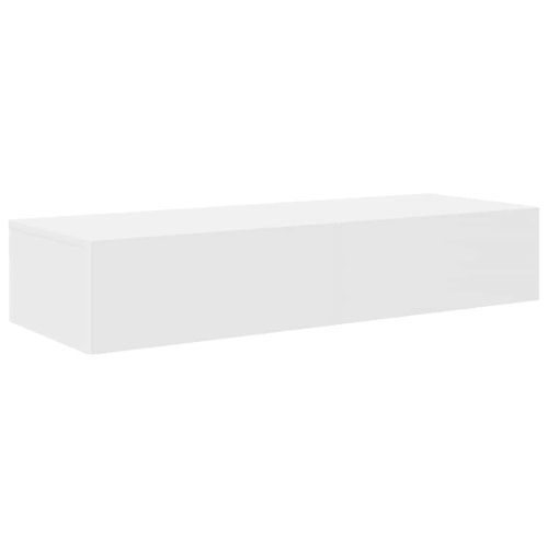 Étagère murale avec tiroirs blanc 100x36x19cm bois d'ingénierie - Photo n°2; ?>