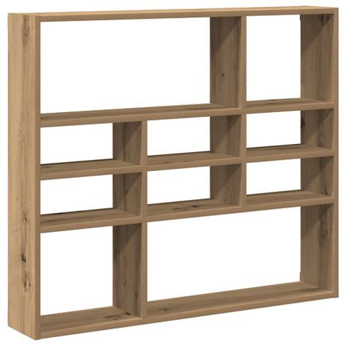 Étagère murale chêne artisanal 90x16x78 cm bois d'ingénierie - Photo n°2; ?>