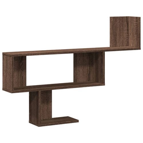 Étagère murale chêne marron 100x15x70 cm bois d'ingénierie - Photo n°2; ?>