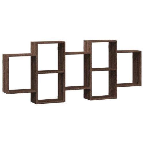 Étagère murale chêne marron 159x18x65 cm bois d'ingénierie - Photo n°2; ?>