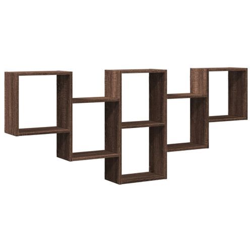 Étagère murale chêne marron 159x18x66 cm bois d'ingénierie - Photo n°2; ?>