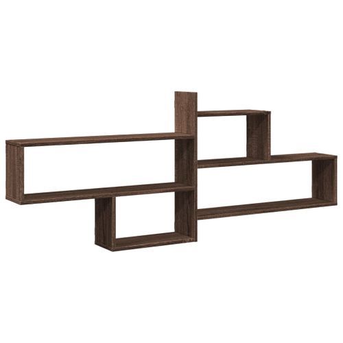 Étagère murale chêne marron 167,5x18x68 cm bois d'ingénierie - Photo n°2; ?>