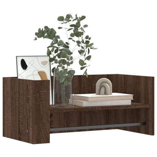 Étagère murale chêne marron 70,5x35x30,5 cm bois d'ingénierie - Photo n°3; ?>