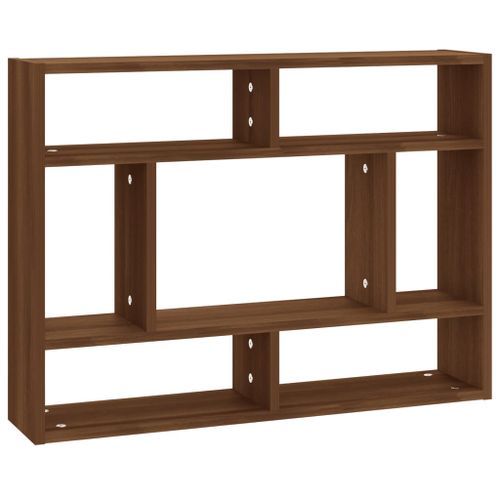 Étagère murale Chêne marron 75x16x55 cm Bois d'ingénierie - Photo n°2; ?>