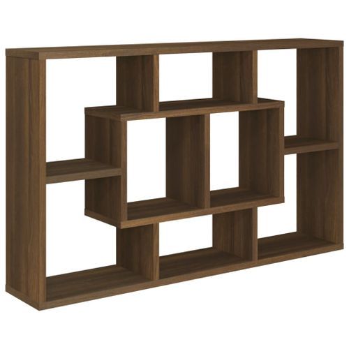 Étagère murale Chêne marron 85x16x52,5 cm Bois d'ingénierie - Photo n°2; ?>