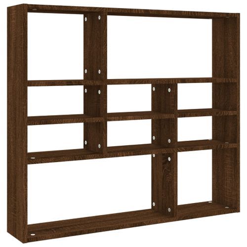 Étagère murale Chêne marron 90x16x78 cm Bois d’ingénierie - Photo n°2; ?>