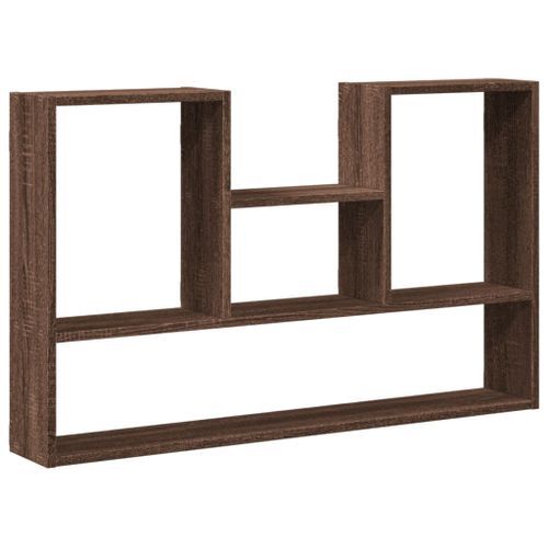 Étagère murale chêne marron 99x15x60 cm bois d'ingénierie - Photo n°2; ?>