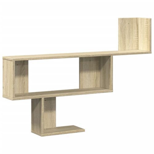 Étagère murale chêne sonoma 100x15x70 cm bois d'ingénierie - Photo n°2; ?>