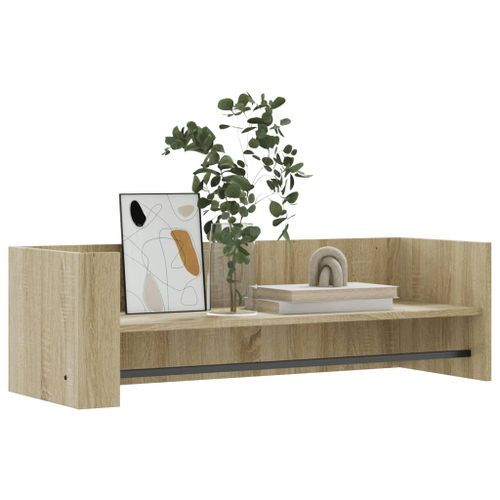 Étagère murale chêne sonoma 100x35x30,5 cm bois d'ingénierie - Photo n°3; ?>