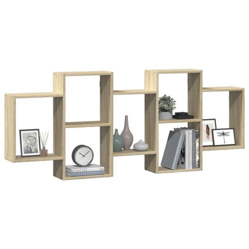 Étagère murale chêne sonoma 159x18x65 cm bois d'ingénierie - Photo n°3; ?>