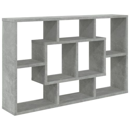 Étagère murale Gris béton 85x16x52,5 cm Bois d'ingénierie - Photo n°2; ?>