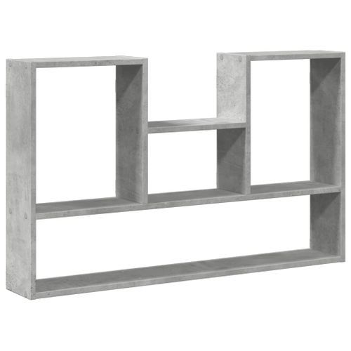 Étagère murale gris béton 99x15x60 cm bois d'ingénierie - Photo n°2; ?>