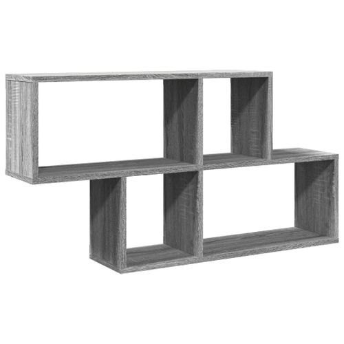 Étagère murale sonoma gris 100x20x53 cm bois d'ingénierie - Photo n°2; ?>