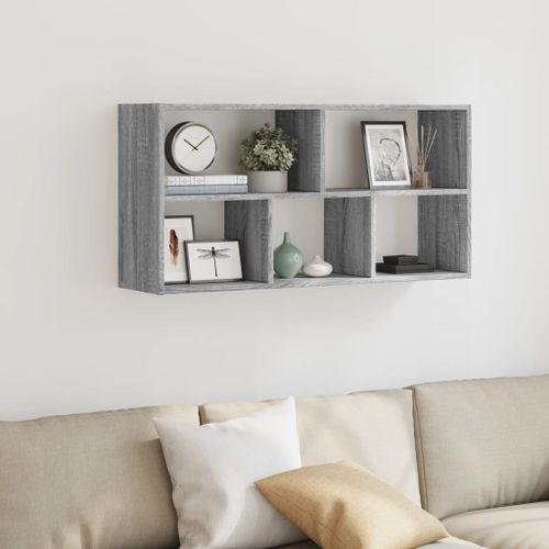 Étagère murale sonoma gris 100x25x50 cm bois ingénierie - Photo n°3; ?>