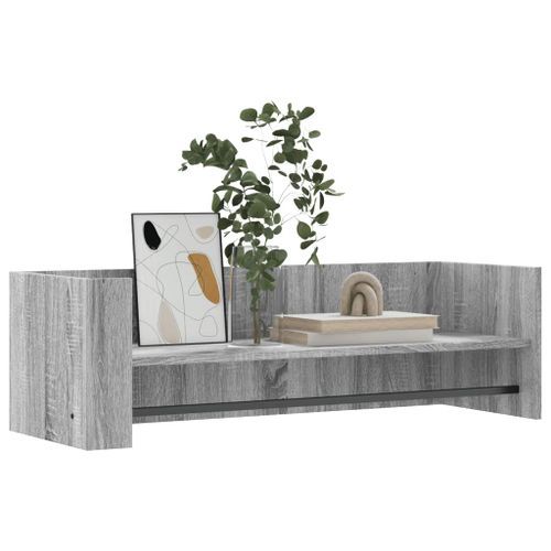 Étagère murale sonoma gris 100x35x30,5 cm bois ingénierie - Photo n°3; ?>