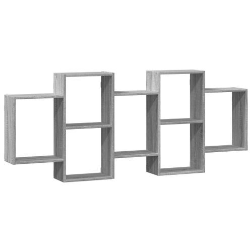 Étagère murale sonoma gris 159x18x65 cm bois d'ingénierie - Photo n°2; ?>