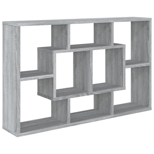 Étagère murale Sonoma gris 85x16x52,5 cm Bois d'ingénierie - Photo n°2; ?>