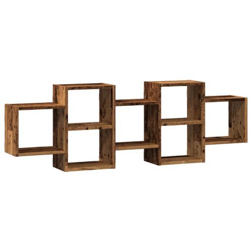 Étagère murale vieux bois 129x18x42 cm bois d'ingénierie - Photo n°2; ?>